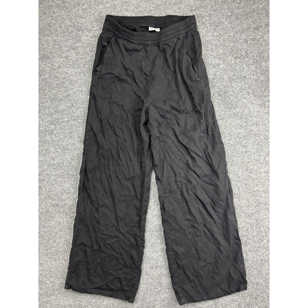 Tentree Sweatpants Womens Small Black Wide Leg Pull On Elastic Waist Casual‎
